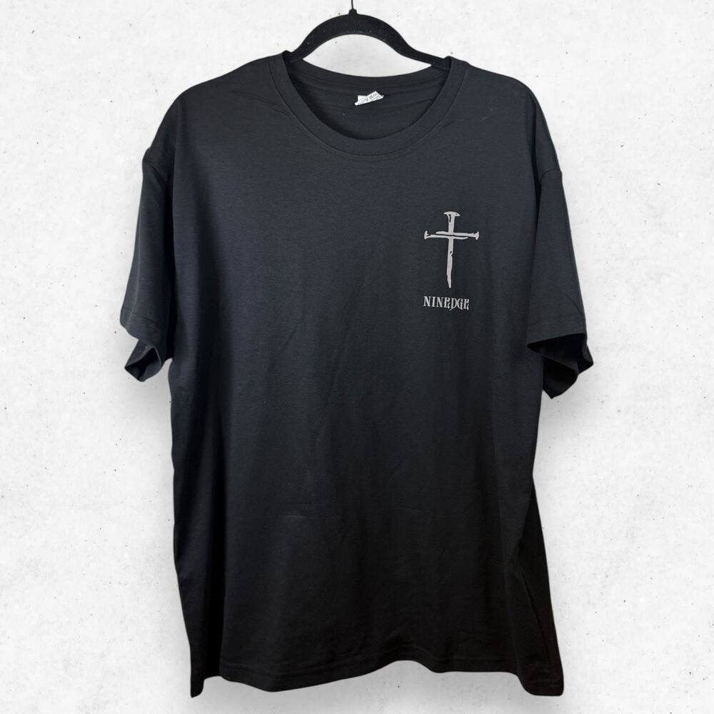 Ninedge Black Skull Cross Gothic Graphic Tee 2XL Heavy Cotton NWOT
